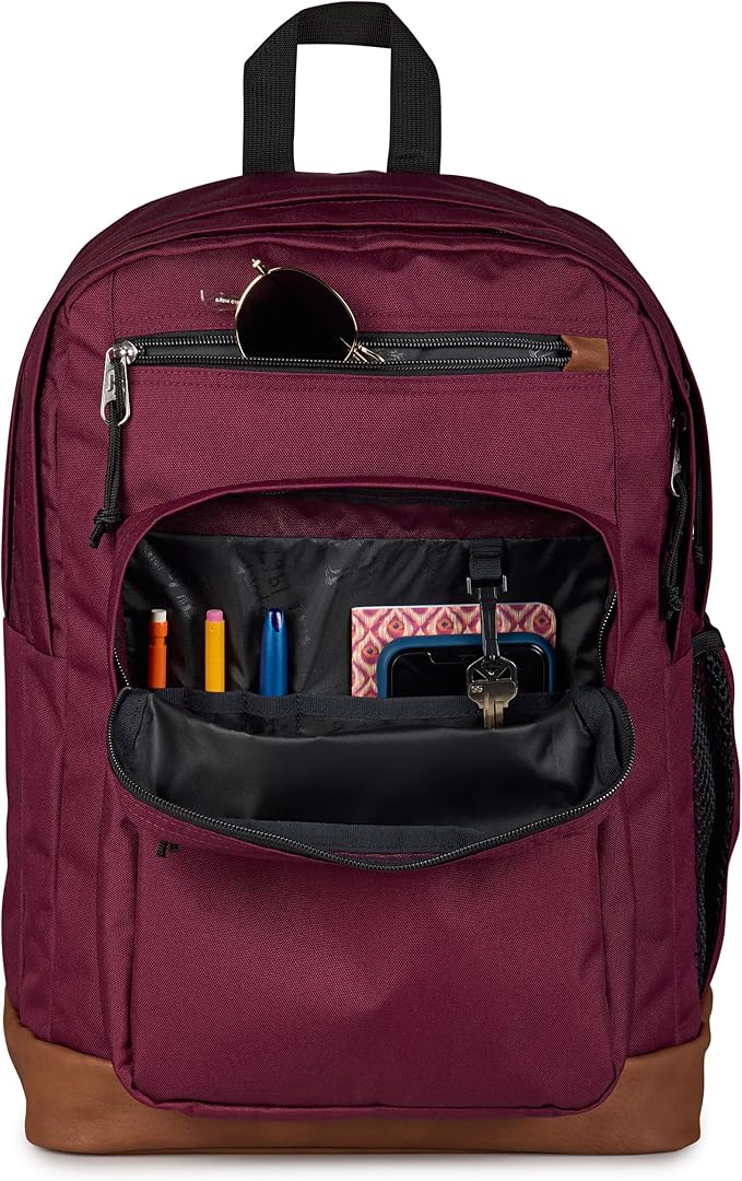 JanSport Cool Backpack with 15-inch Laptop Sleeve, Large Computer Bag Rucksack with 2 Compartments, Ergonomic Straps, Cherry Lacquer