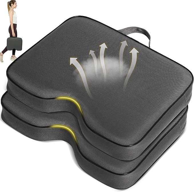 FASTMOMENT 2 Pcs Stadium Seat Cushions Water-Repellent Bleacher Seat Cushions Indoor & Outdoor Seat Cushion for Bleachers Portable Stadium Cushion for Sports Events, Office Chairs, Beaches