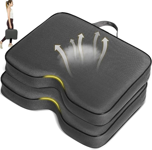 FASTMOMENT 2 Pcs Stadium Seat Cushions Water-Repellent Bleacher Seat Cushions Indoor & Outdoor Seat Cushion for Bleachers Portable Stadium Cushion for Sports Events, Office Chairs, Beaches