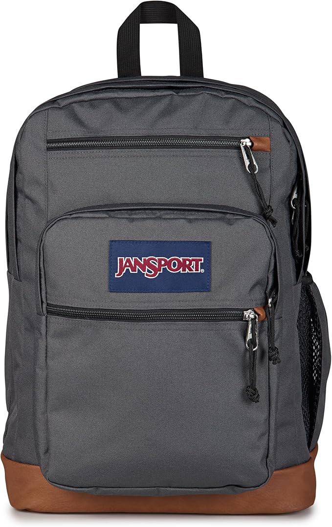 JanSport Cool Backpack with 15-inch Laptop Sleeve, Large Computer Bag Rucksack with 2 Compartments, Ergonomic Straps, Smokey Grit