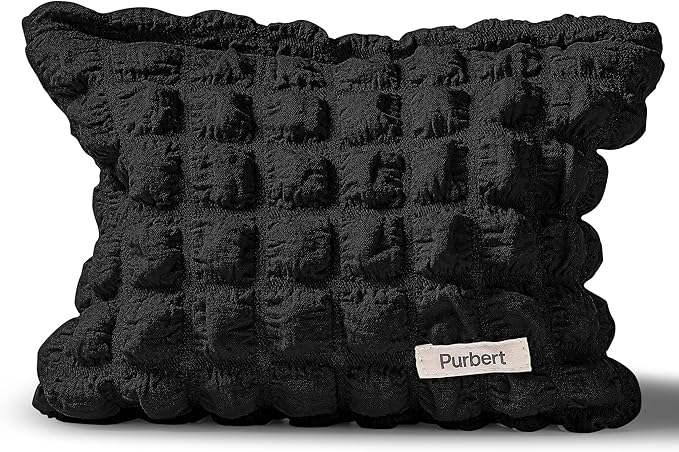 Makeup Bag, Bubble Cloud Travel Cosmetic Bag Organizer, Large Capacity Toiletry Make Up Bags with Zipper for Women and Girls, Black