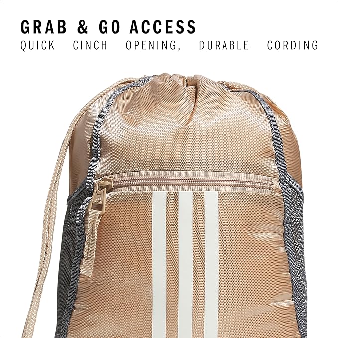 adidas Alliance Sackpack – Drawstring Backpack for Sports, Small Gym Bag