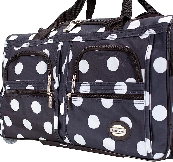 Rockland Rolling Duffel Bag, Black, 22"