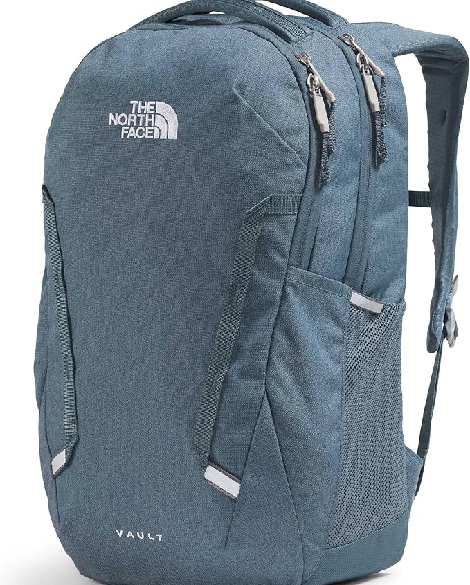 The North Face Women's Vault Everyday Laptop Backpack - Commuter Travel Bag, Water-Repellent, Spacious Main Compartment, Granite Grey Light Heather/Frost Grey, One Size