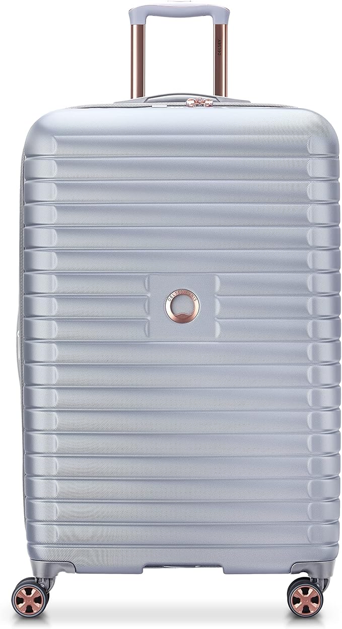 DELSEY PARIS Cruise 3.0 Hardside Expandable Luggage with Spinner Wheels, Platinum, Checked-Large 28 Inch