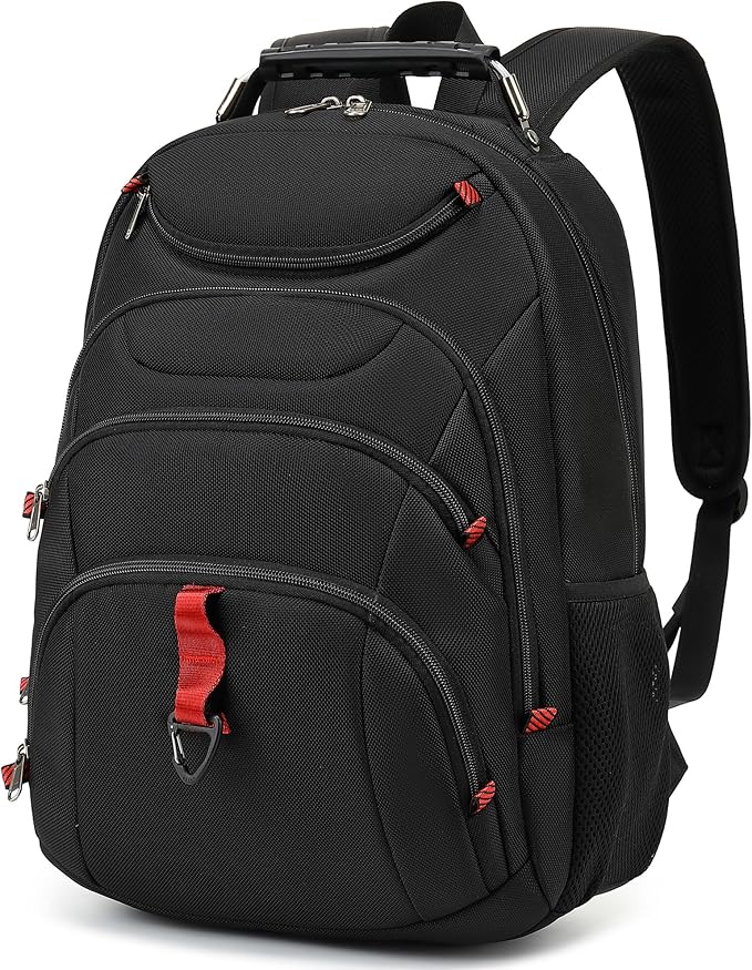 Boavan Laptop Backpack for men, 15.6 inch Laptop Bag with USB Port, Waterproof Travel Work Backpack Purse, Anti-Theft Teacher Nurse Doctor Casual Bookbags Office Business backpack，Black