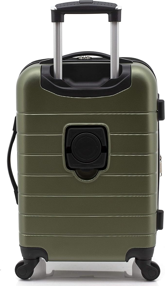 Wrangler Smart Spinner Hardside Luggage, 3 Piece Set, Olive Green