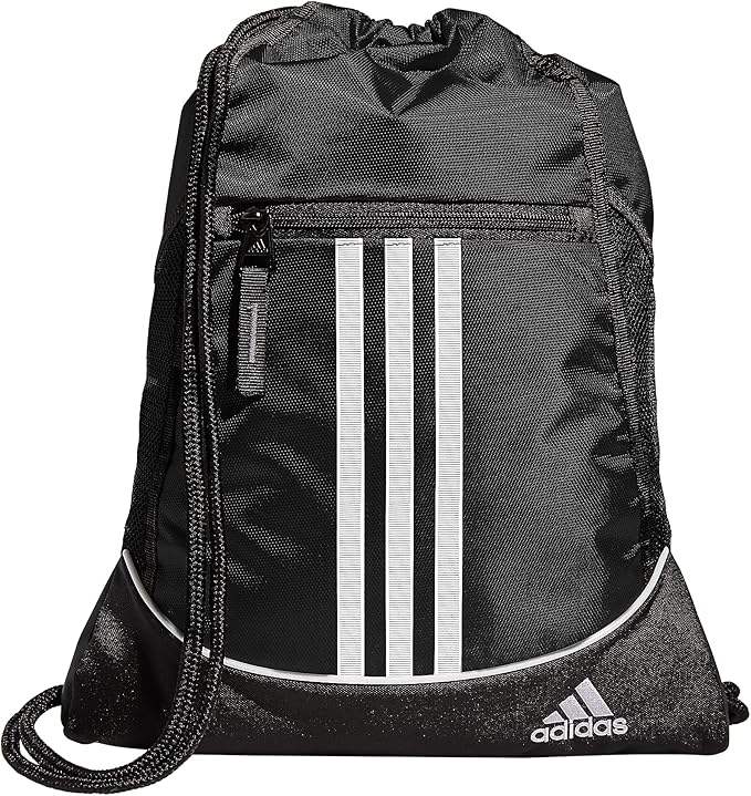 adidas Alliance Sackpack – Drawstring Backpack for Sports, Small Gym Bag
