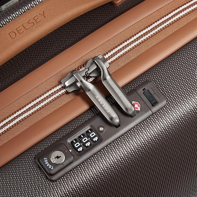 DELSEY PARIS Chatelet Air 2.0 Hardside Luggage with Spinner Wheels, Chocolate Brown, 3 Piece Set, (19/24/28)