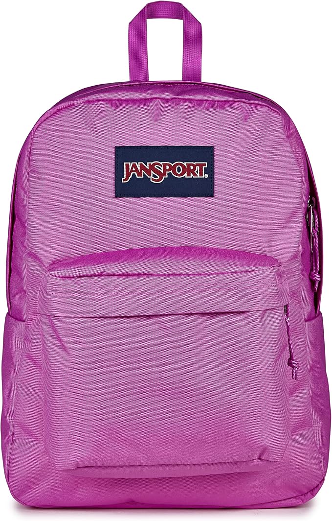 JanSport SuperBreak One Backpack - Durable, Lightweight Bag with 1 Main Compartment, Front Utility Pocket with Built-in Organizer, Premium Backpack, Digital Fuchsia