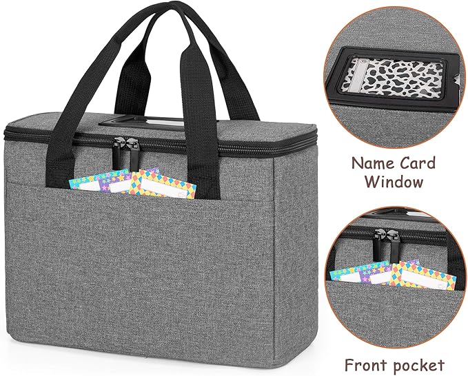 Trunab Reusable 3 Cups Drink Carrier for Delivery with Adjustable Dividers, Insulated Drink Caddy Holder Bag for Take Out, Beverages Carrier Tote with Handle for Outdoors,Patented Design, Grey