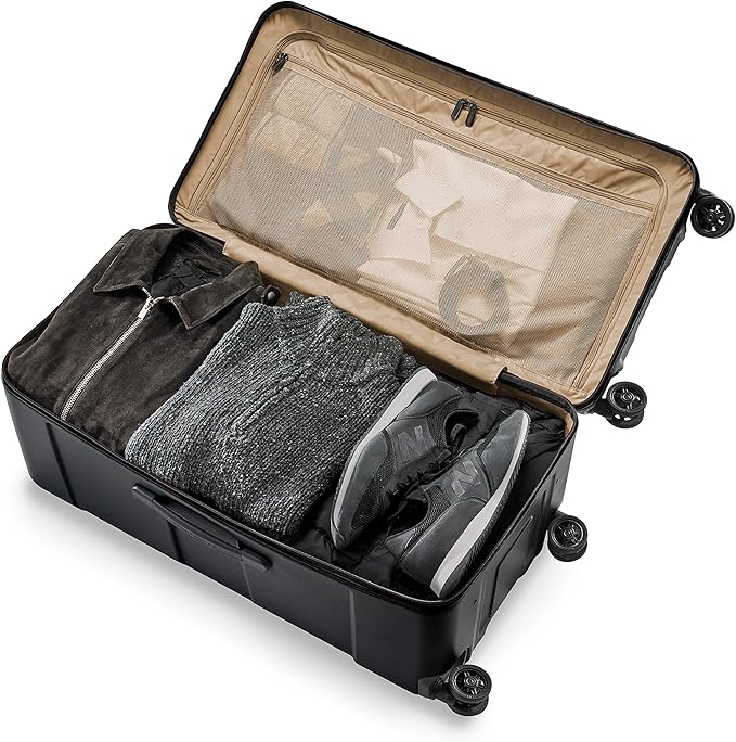 Briggs & Riley 32" Extra Large Trunk Spinner - Checked Luggage for Travel, Suitcases with Wheels, Hardside Rolling Bag for Men & Women, Self-Repairing Zipper - Torq Collection, Stealth Black