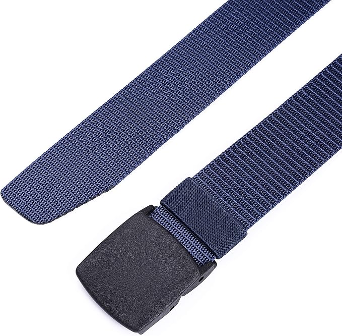 Mile High Life Nylon Web Belt Outdoor Military Belt With TSA Safe Plastic Buckle Belt