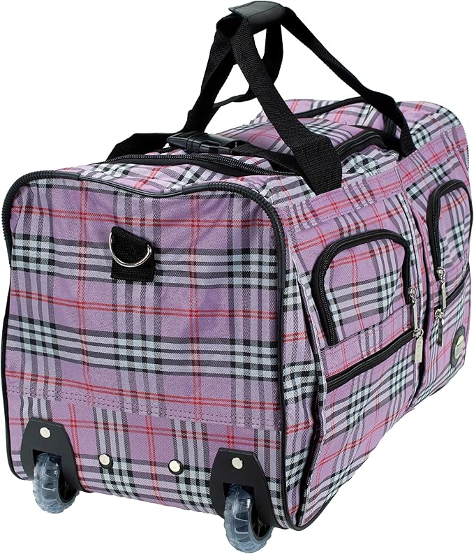 Rockland Rolling Duffel Bag, Black, 22"