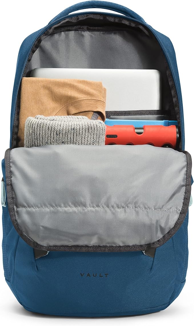 THE NORTH FACE Vault Everyday Laptop Backpack | Commuter Travel Bag with Water-Repellent Finish, Spacious Main Compartment, Monterey Blue/Silver Blue, OS