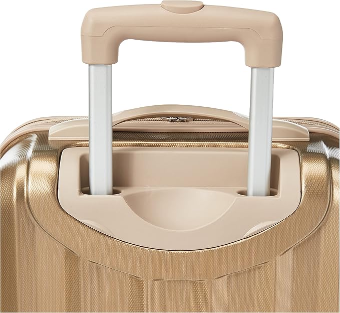 Rockland Melbourne Hardside Expandable Spinner Wheel Luggage, Bronze, Carry-On 20-Inch