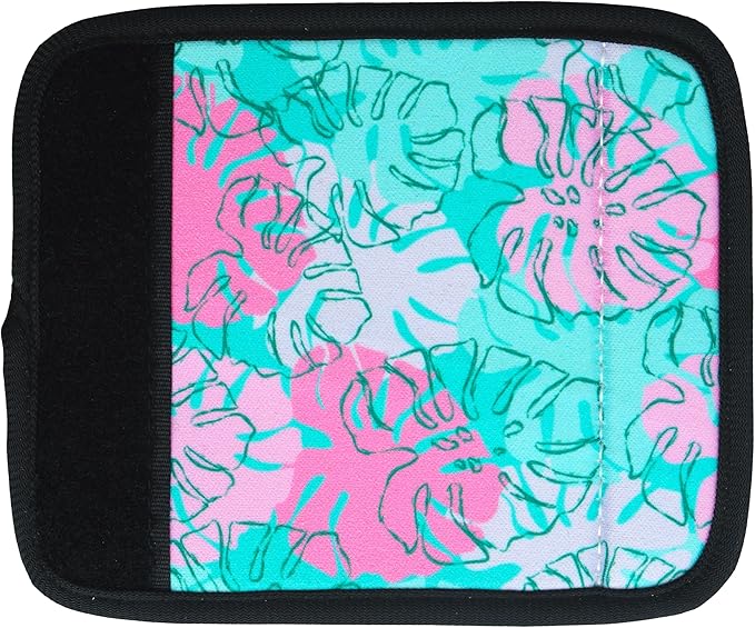 Neoprene Luggage Handle Wrap Fluorescent Colors Luggage Identifiers/Tags/Marker (Tropical)