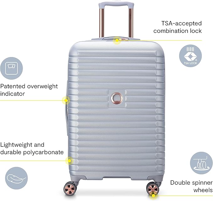 DELSEY PARIS Cruise 3.0 Hardside Expandable Luggage with Spinner Wheels, Graphite, 2 Piece Set (20/28)