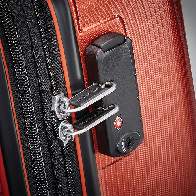 Samsonite Winfield 3 DLX Hardside Expandable Luggage with Spinners, Burnt Orange, 2-Piece Set (20/25)