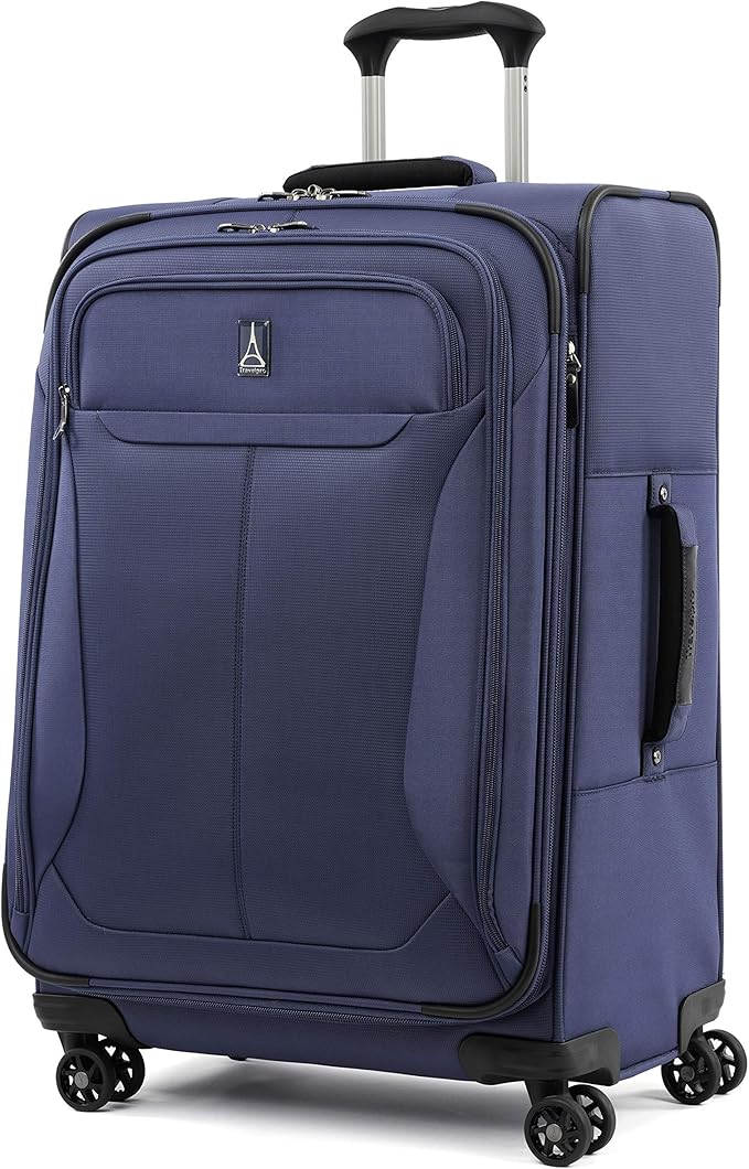 Travelpro Tourlite Softside 3-Piece Set, Expandable Luggage, 4 Spinner Wheels, Lightweight Suitcase, 21" Carry-On, 25" Checked Medium, 29 Check Large, Blue