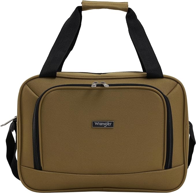 Wrangler Smart Spinner Hardside Luggage, 2 Piece Set, Wood Thrush