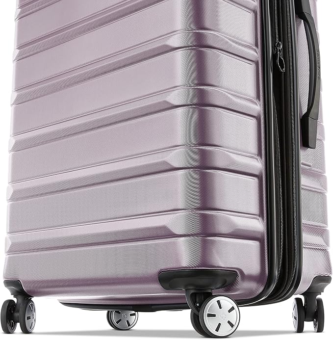 Samsonite Omni 2 Hardside 2 Piece Set - Includes Global Carry-On & Large Checked Suitcases - 360° Dual Spinner Wheels - Integrated TSA Lock & Expansion - Amazon Exclusive - ICY Lilac