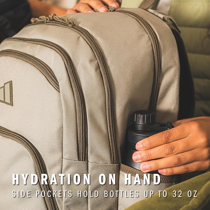 adidas Prime Backpack for Work, Travel Bag for Women and Men with Padded Compartment for Laptop