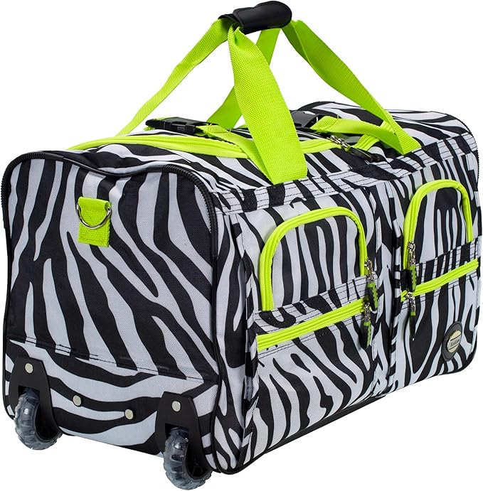 Rockland Rolling Duffel Bag, Black, 22"
