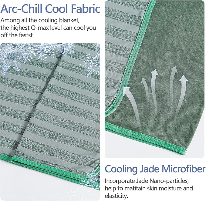 Guohaoi Cooling Blanket (90"x90"Queen Size) for Hot Sleepers and Night Sweats,100% Oeko-Tex Certified,Arc-Chill Q-Max >0.5 Cool Fiber,Ultra Cold Breathable,Comfortable,All-Season.