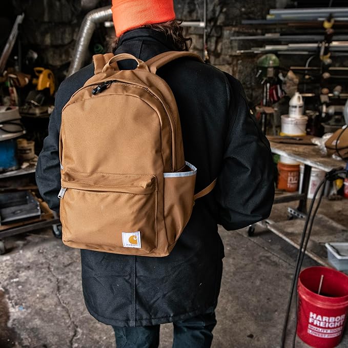Carhartt 21L Classic Laptop Backpack, Water-Resistant Pack W/ 15" Laptop Sleeve and Organizational Compartments, Port