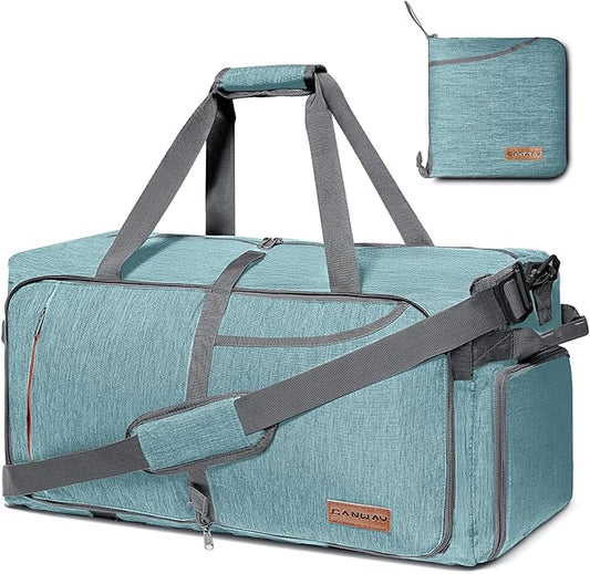 Canway 115L Travel Duffel Bag, Foldable Weekender Bag with Shoes Compartment for Men Women Water-proof & Tear Resistant