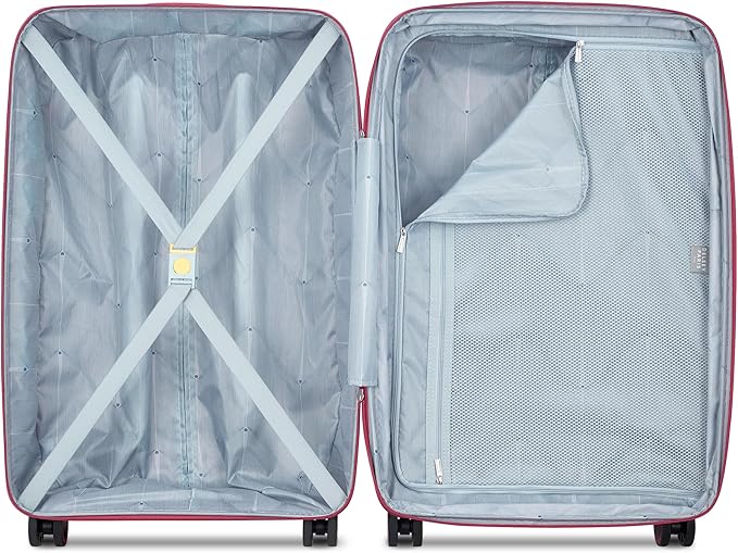 DELSEY Paris Dune Hardside Expandable Luggage with Spinner Wheels, Viva Magenta, Checked-Medium 25 Inch