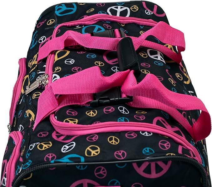 Rockland Rolling Duffel Bag, Black, 22"