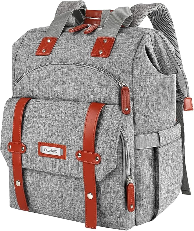 FALANKO Laptop Backpack for Women, 15.6 Inch Computer Backpack Doctor Teacher Work Purse Bookbag, Wide Top Open College Water Resistant Travel Casual Shoulder Bag