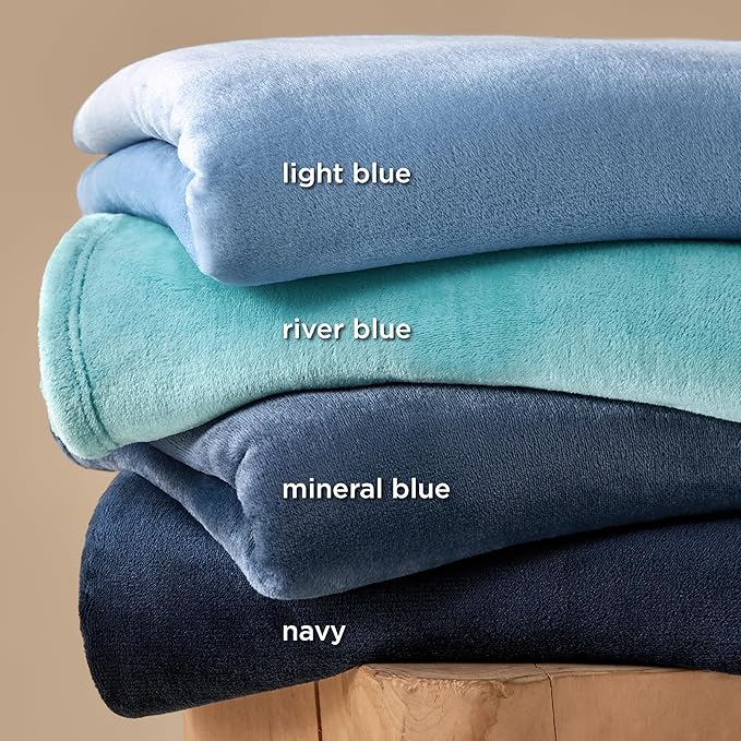 Bedsure GentleSoft Fleece King Size Blankets for Bed River Blue - Soft Lightweight Plush Cozy Fuzzy Luxury Microfiber, 108x90 inches