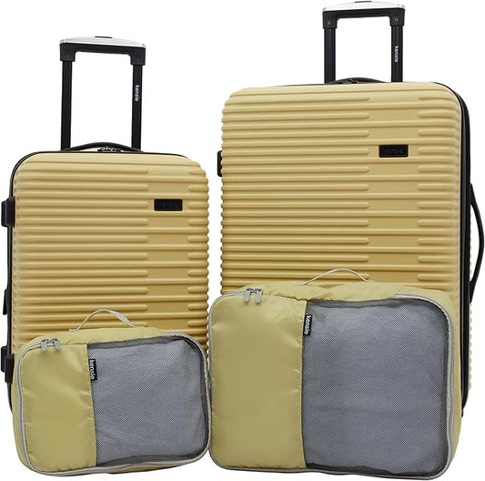 kensie Women's Hillsboro Luggage & Travel Bags Set, Dried Moss, 4 Piece Set