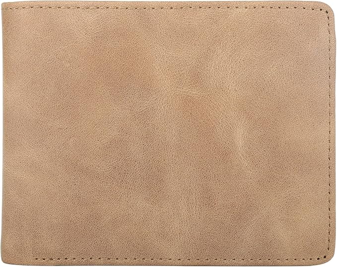 Wallet for Men-Genuine Leather RFID Blocking Bifold Stylish Wallet With 2 ID Window
