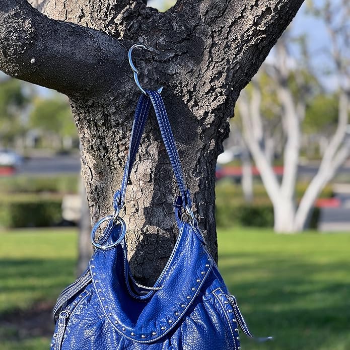 Clipa Bag Hanger - The Ring That Opens Into a Hook, Closes Automatically | Hangs Almost Anywhere in Just 1/2" of Space | Holds 33 lbs Yet Weighs Only 1.6 oz | 8 Styles | 3 yr Warranty