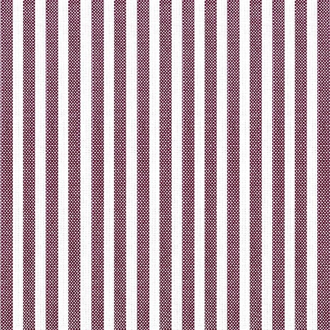 AAAAAcessories D-Shaped Chair Cushions, 2" Thick Dining Chair Pads with Ties and Removable, Machine-Washable Cover, 17" x 16", Set of 8, Pinstripe Red