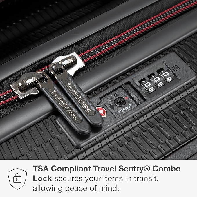 Traveler's Choice Maxporter II Polycarbonate Hardside Trunk with Spinner Wheels, Black, 31-Inch Large Trunk | Luggage, Spinner, Trunk