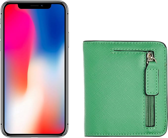 Toughergun Women’s Small Slim Leather Wallet with RFID Protection, Compact Bifold Mini Purse with Clear ID Window