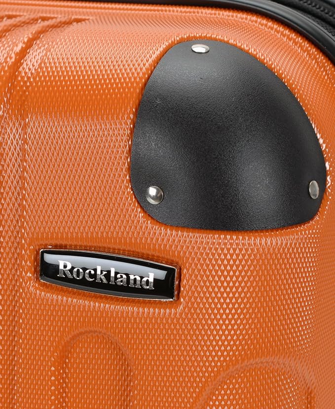 Rockland London Hardside Spinner Wheel Luggage, Orange, Carry-On 20-Inch