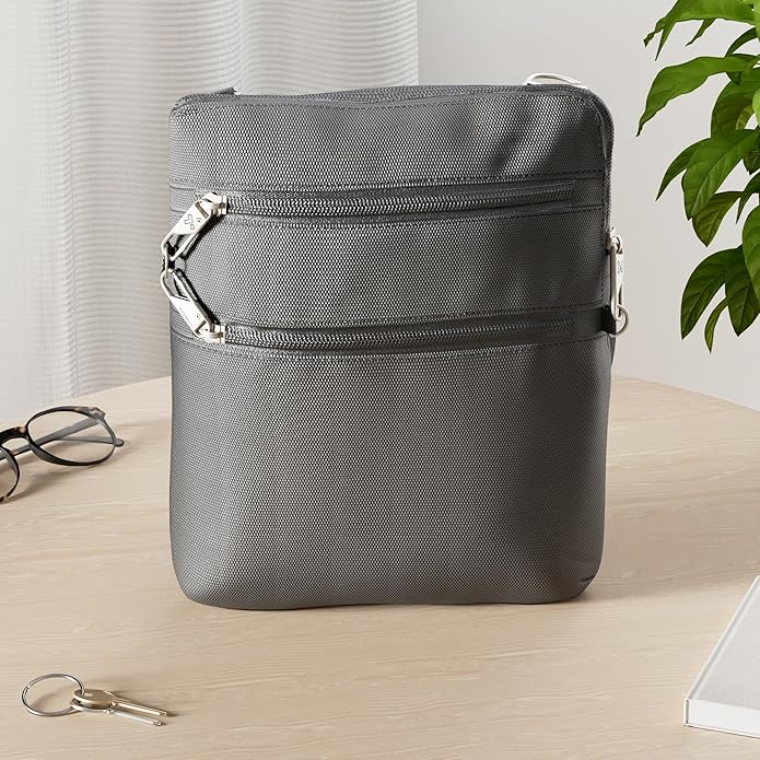 Travelon Anti-theft Classic Slim Double Zip Crossbody