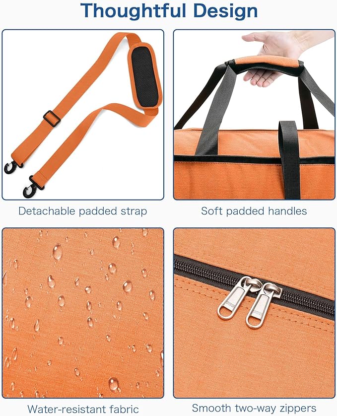 80L EXTRA LARGE Duffle Bag for Travel, 26" Foldable Travel Duffel Bag with Shoe Compartment for Men Women, Waterproof & Tear Resistant (Orange, EXTRA LARGE, 80L)