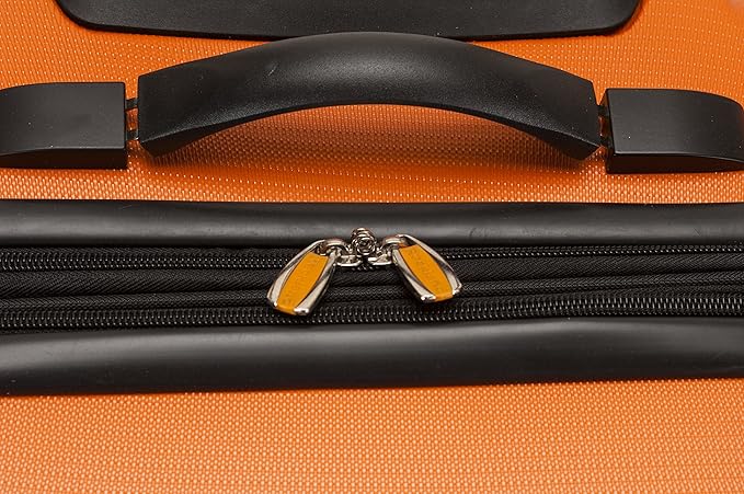 Rockland Melbourne Hardside Expandable Spinner Wheel Luggage, Orange, 2 Piece (20"/28")