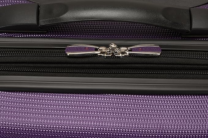 Rockland Melbourne Hardside Expandable Spinner Wheel Luggage, Purple, 3-Piece Set (20/24/28)