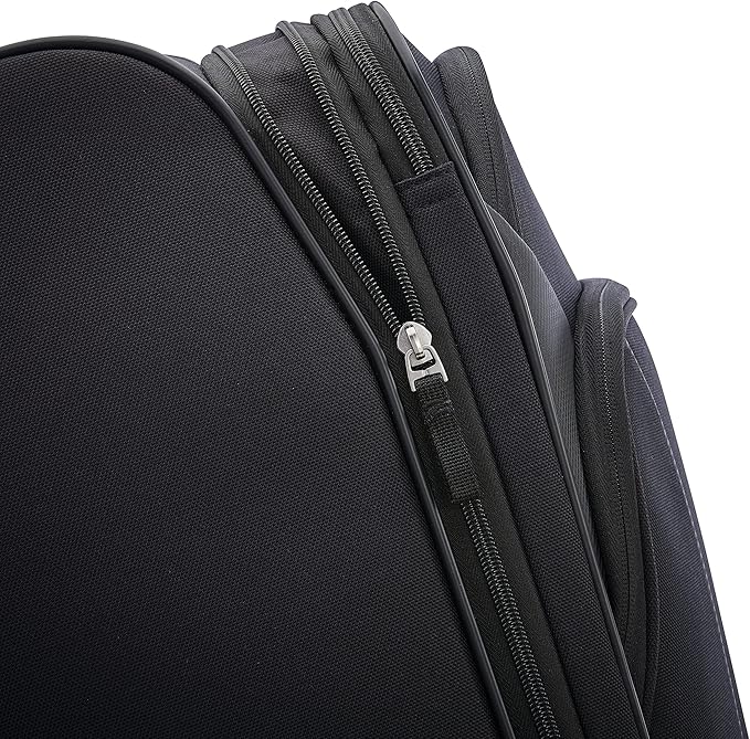 American Tourister 4 KIX 2.0 Expandable Softside Luggage with Spinner Wheels, 24 SPINNER, BLACK