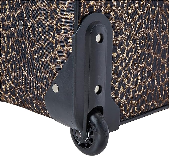 Rockland Jungle Softside Upright Luggage Set, Leopard, 4-Piece Set (14/19/24/28)