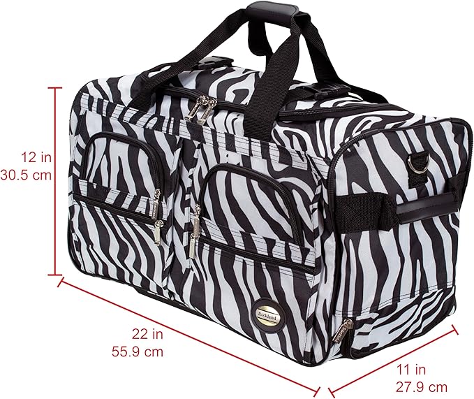 Rockland Rolling Duffel Bag, Black, 22"