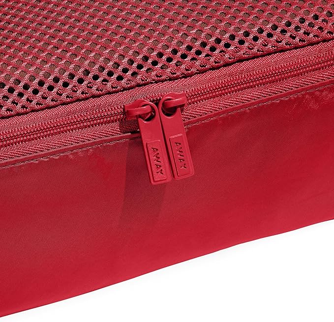 Away Insider Packing Cubes Set of 4 – Lightweight Travel Organizers for Luggage, Suitcases & Carry-On Bags, Cherry Red